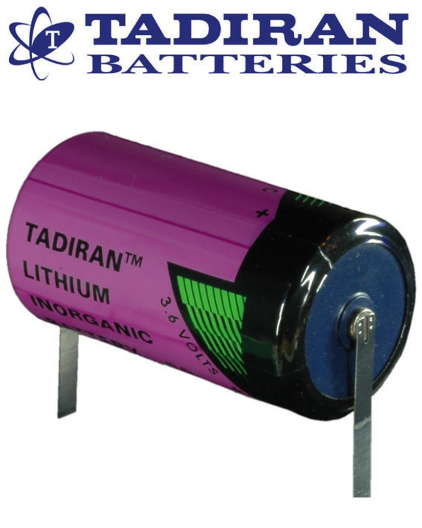 TADIRAN TL-5930 D Size 3.6V Lithium Battery with Solder Tags image 1